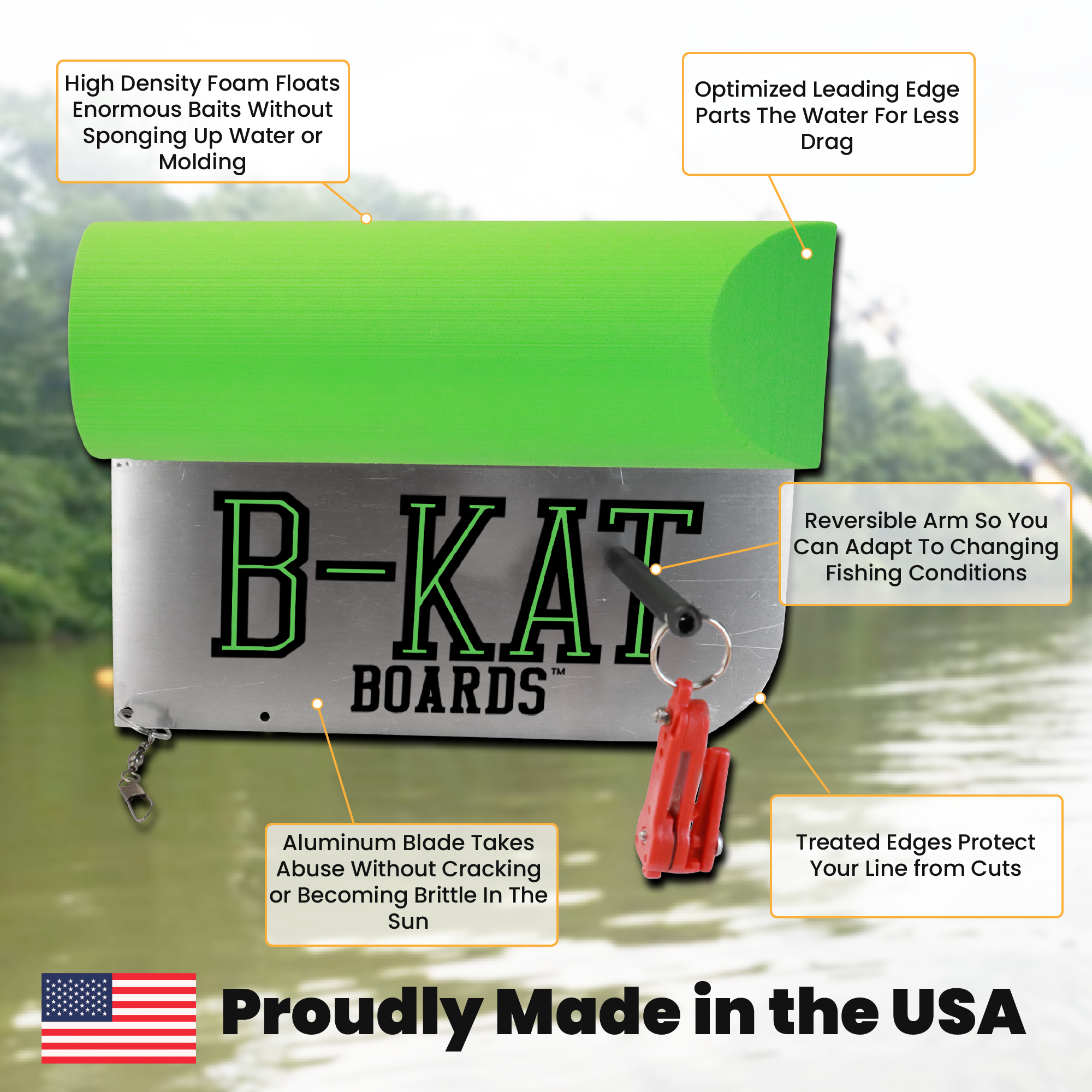 strong metal and eva foam planer board for catfish Always_Display